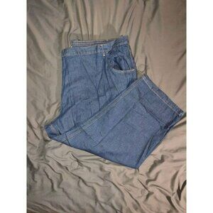 Womens Within Blue Denim Jeans 38W Classic Fit 100% Cotton Casual Versatile